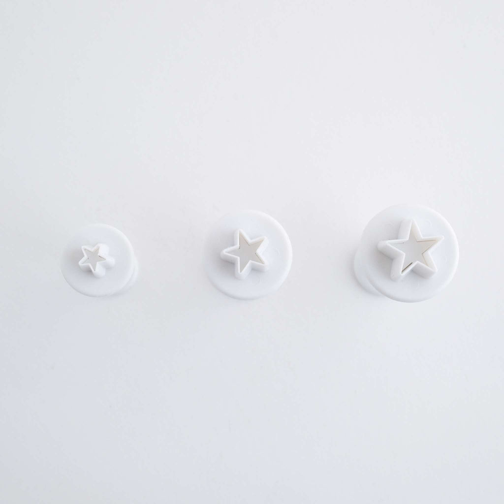 Star Fondant Plunger Cutters Set Of 3