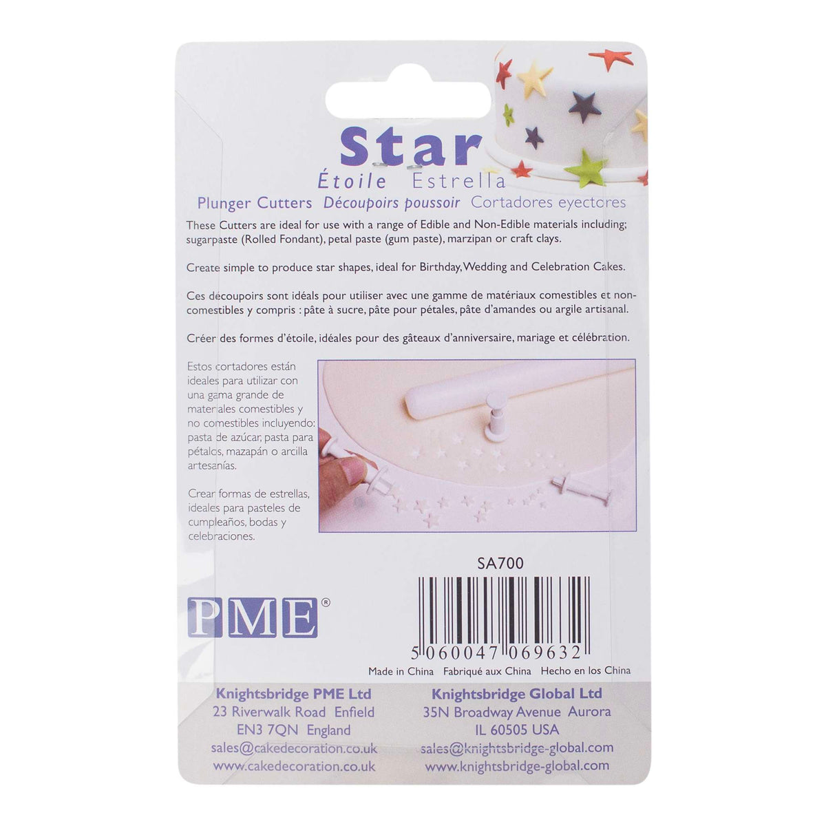 Star Fondant Plunger Cutters Set Of 3