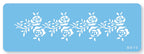 Pochoir JEM - Bordure de rose (162 x 42mm / 4.5 x 1.6")