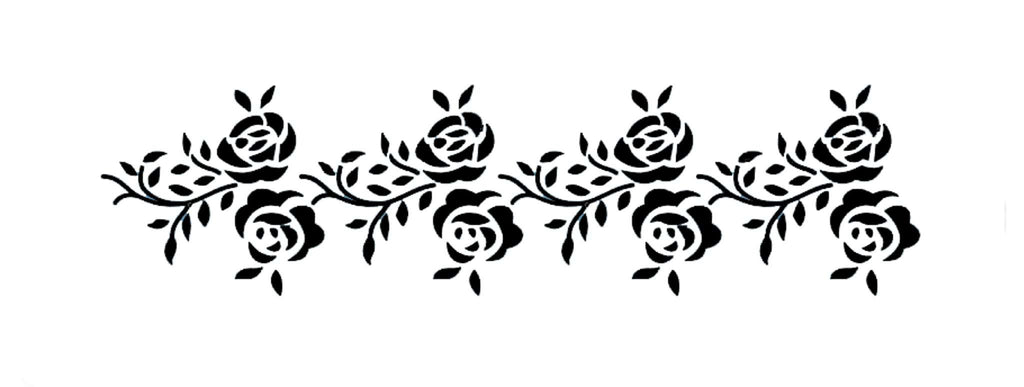 Pochoir JEM - Bordure de rose (162 x 42mm / 4.5 x 1.6")