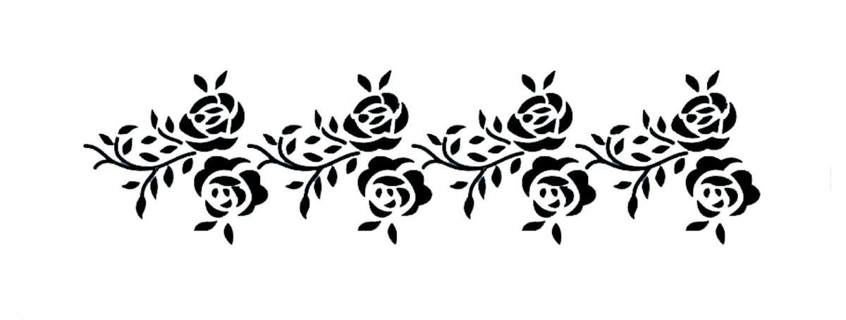 JEM Schablone - Rosenkranz (162 x 42mm / 4,5 x 1,6 Zoll)