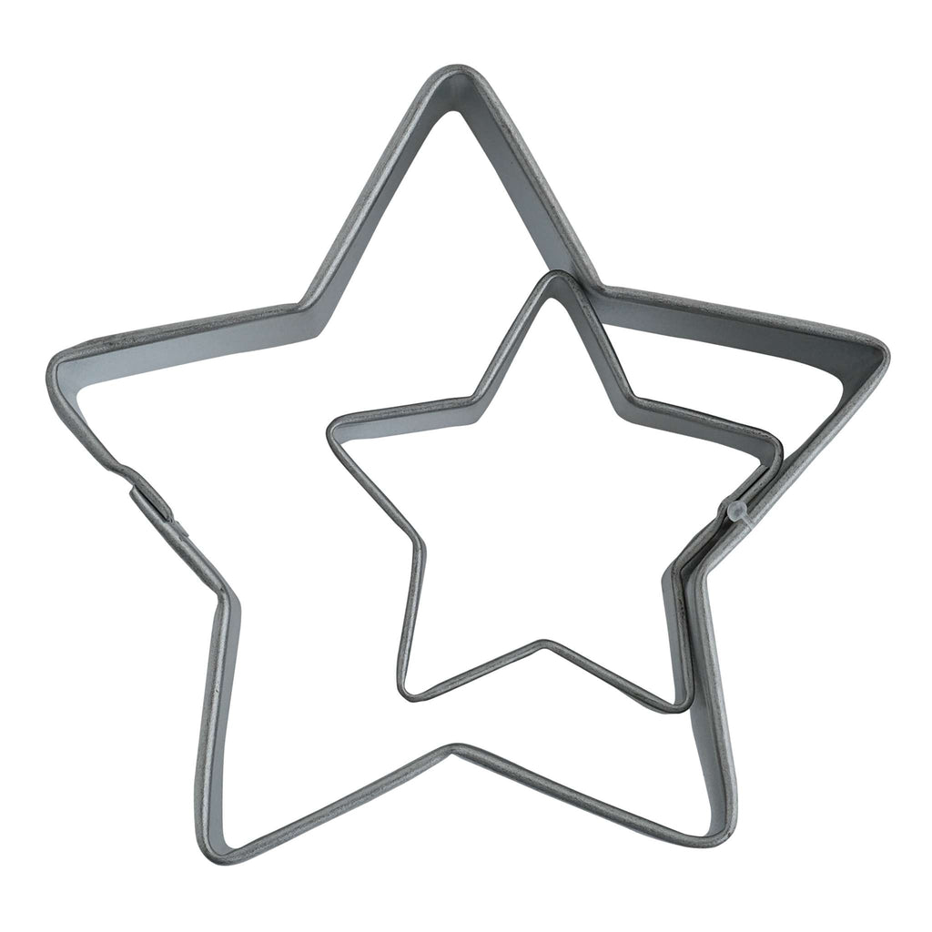 Cortadores para Pasteles y Galletas en forma de Estrella PME, Tamaños Grande y Pequeño, Juego de 2