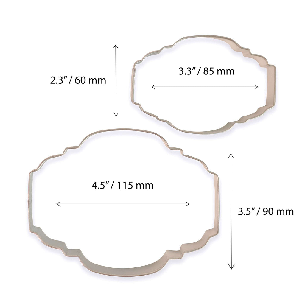 Cookie & Kuchen - Plaketten-Ausstecher, Stil 2, Set aus 2 Stück