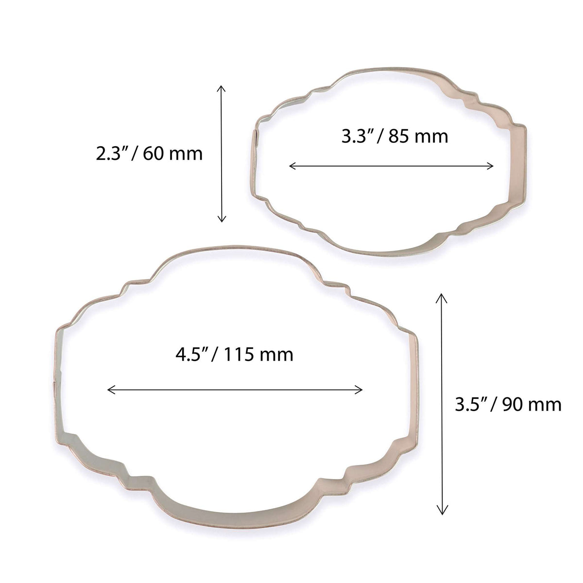 Découpoir de plaque pour biscuits & gâteaux - Style 2 Ensemble de 2