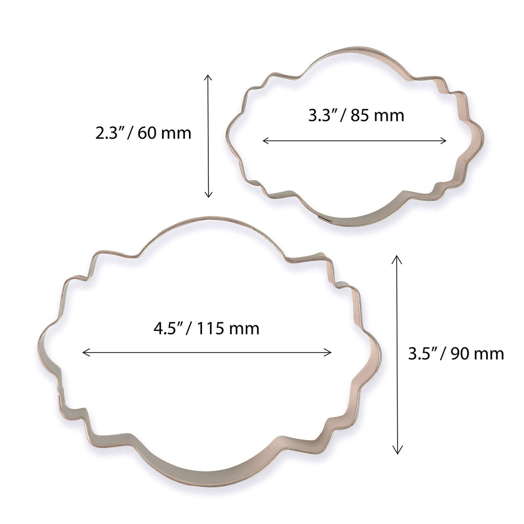 Découpoir de plaque pour biscuits & gâteaux - Style 4 Ensemble de 2
