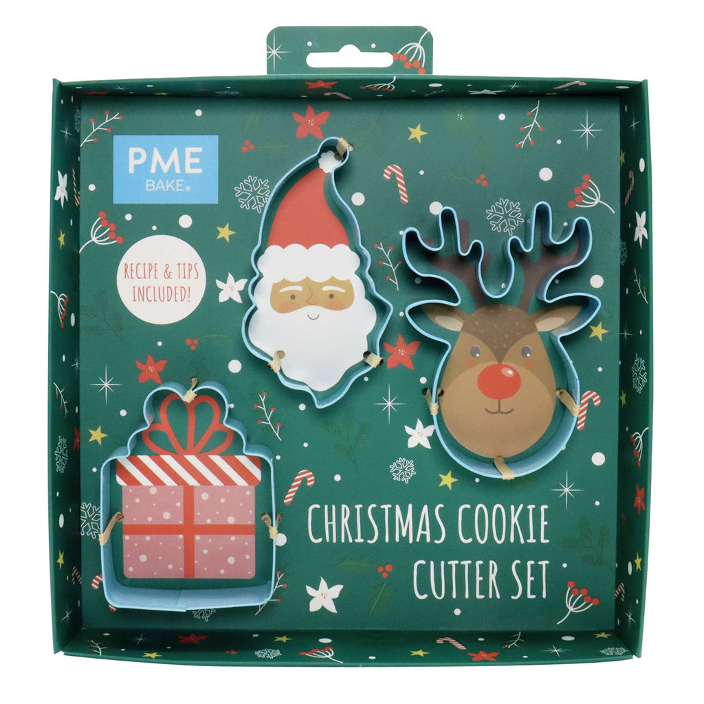 Weihnachtsmann Plätzchenausstecher-Set mit 3 Stück