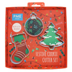 Festlicher Weihnachtsplätzchenausstecher-Set mit 3 Stück