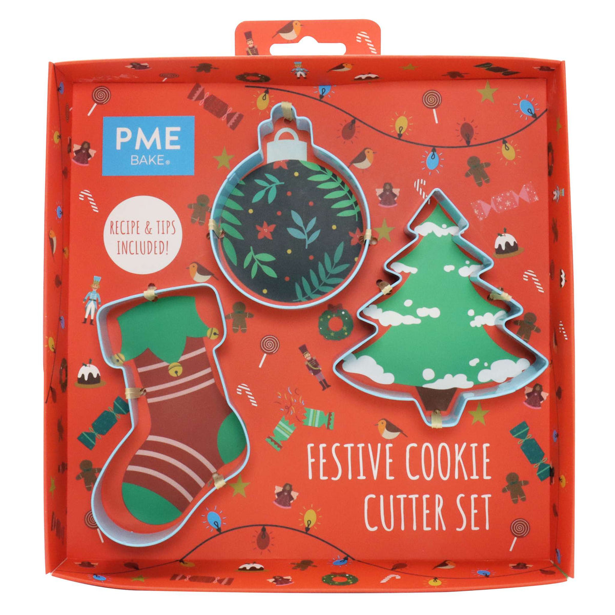 Festlicher Weihnachtsplätzchenausstecher-Set mit 3 Stück