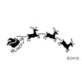 JEM Schablone - Weihnachtsschlitten (60 x 155mm / 2,3 x 6 Zoll)