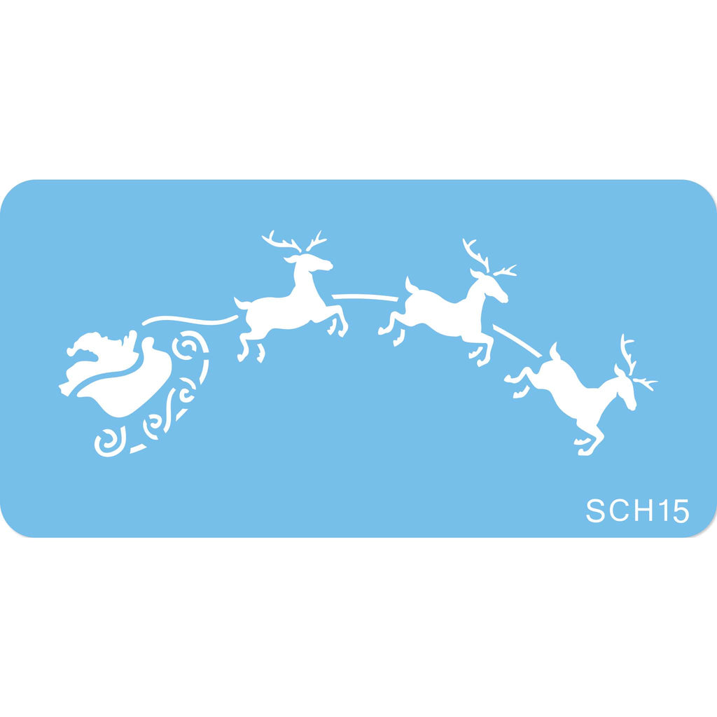 JEM Schablone - Weihnachtsschlitten (60 x 155mm / 2,3 x 6 Zoll)