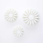 Emporte-pièces floraux à poussoir - Ensemble de 3 Marguerites Tournesol Gerbera à nervures S/M/L