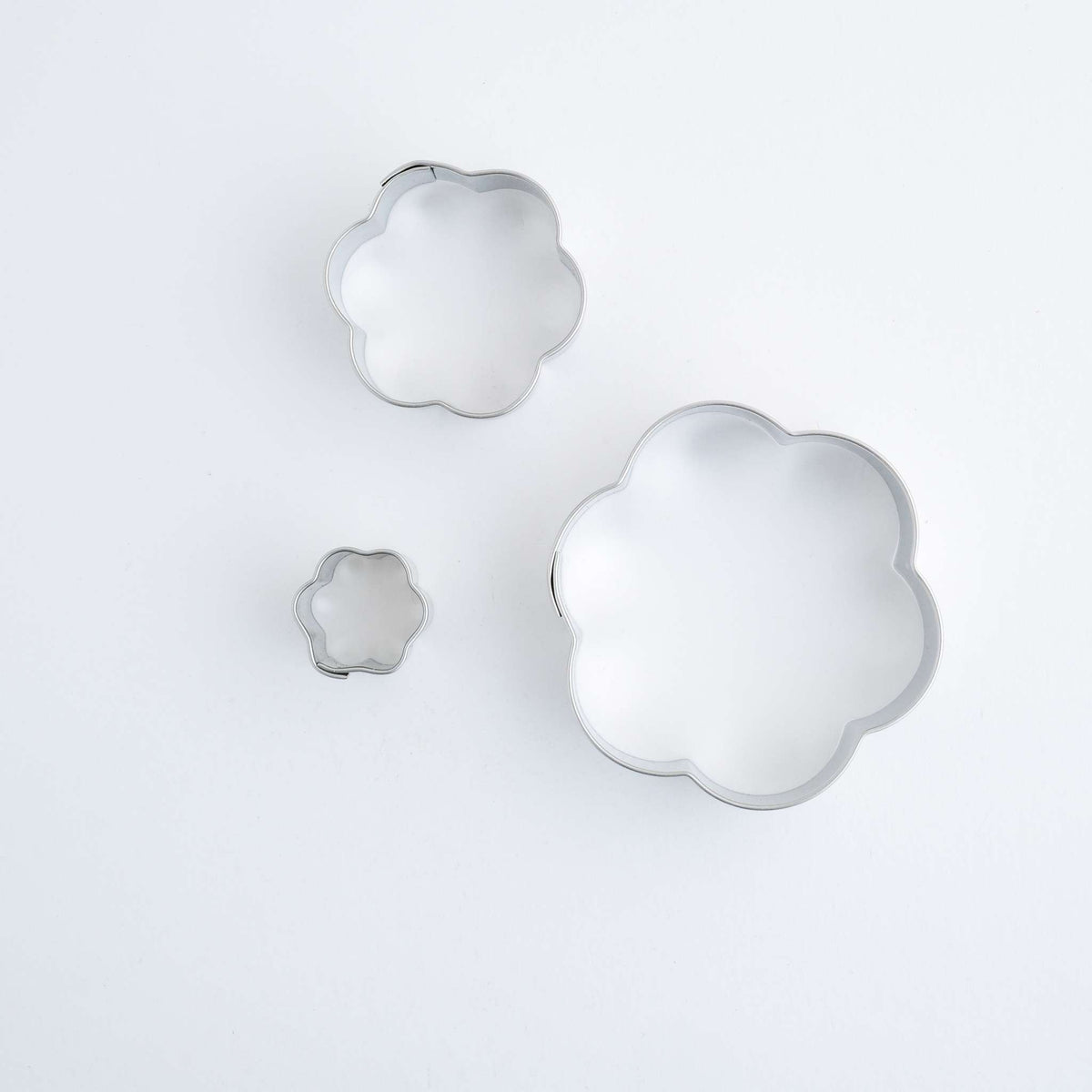 Emporte-pièces en acier inoxydable - ensemble de 3 fleurs en acier inoxydable