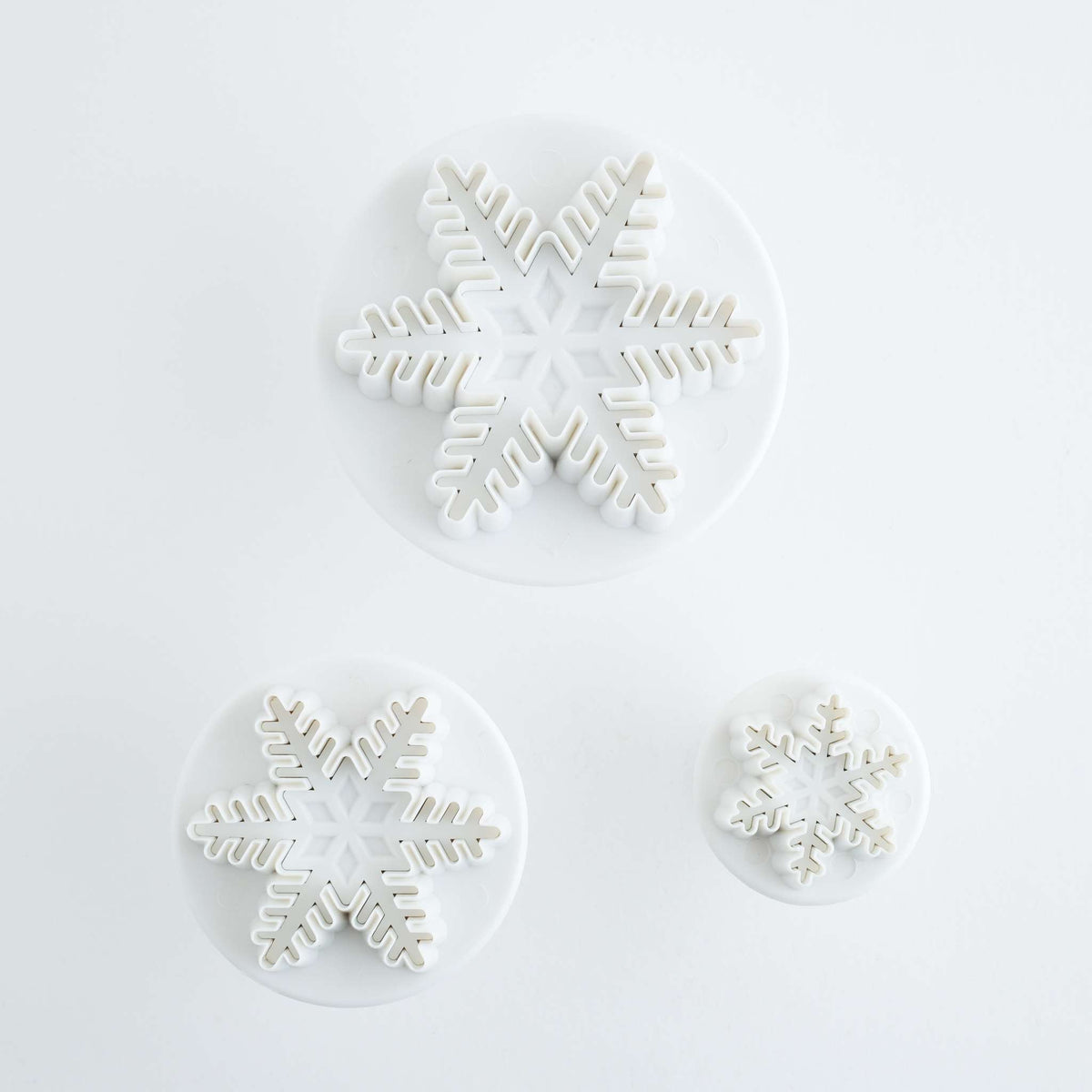 Snowflake Fondant Plunger Cutters Set Of 3