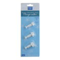 Neuheits-Plunger-Ausstecher - S/M/L Mini-Schneeflocken, Set aus 3 Stück
