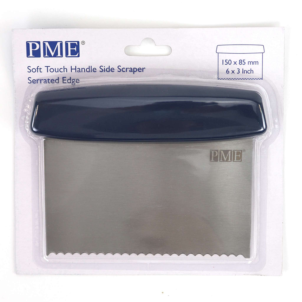 Seitenschaber - Soft-Touch-Griff, gezahnte Kante (15cm / 6 Zoll)