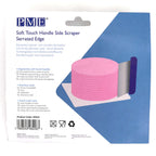 Seitenschaber - Soft-Touch-Griff, gezahnte Kante (15cm / 6 Zoll)