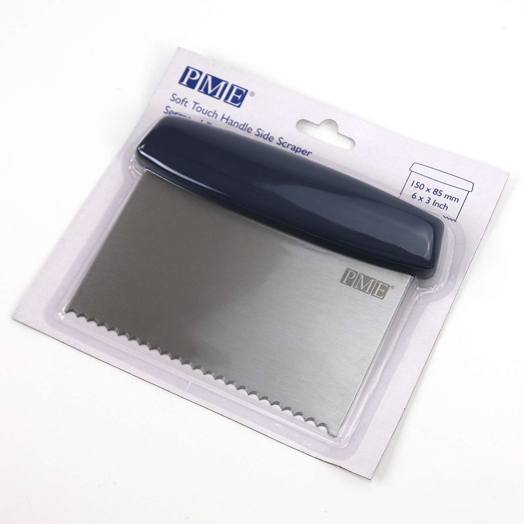 Seitenschaber - Soft-Touch-Griff, gezahnte Kante (15cm / 6 Zoll)