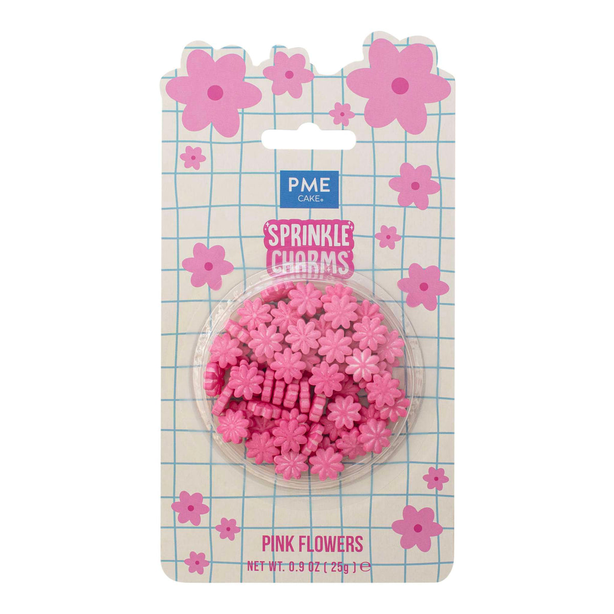 Pink flowers Sprinkle Charms (0.9oz / 25g)