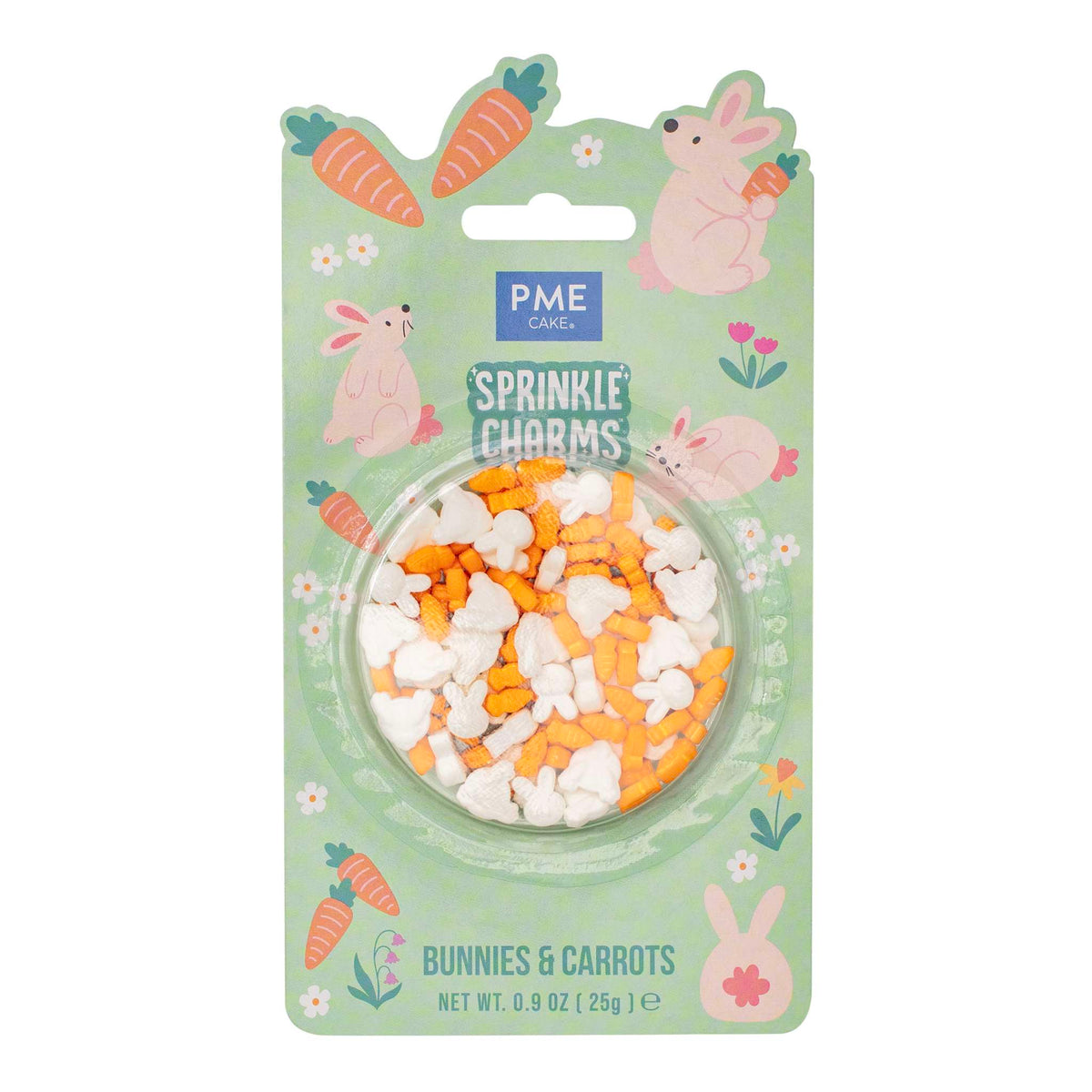 Bunnies & Carrots Sprinkle Charms (0.9oz / 25g)