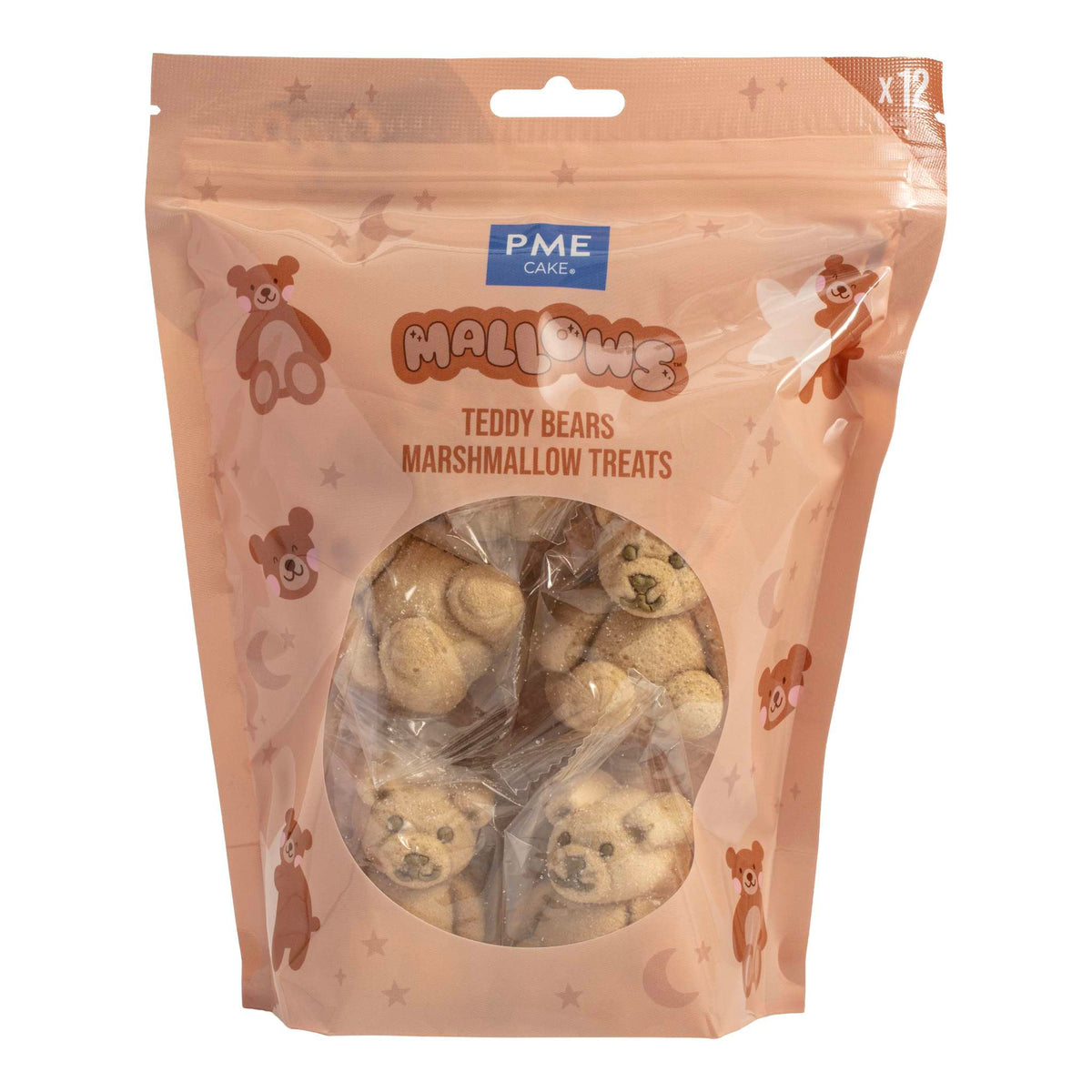 Teddy Bear Marshmallow Treats Pk/12 (180g / 6.34oz)