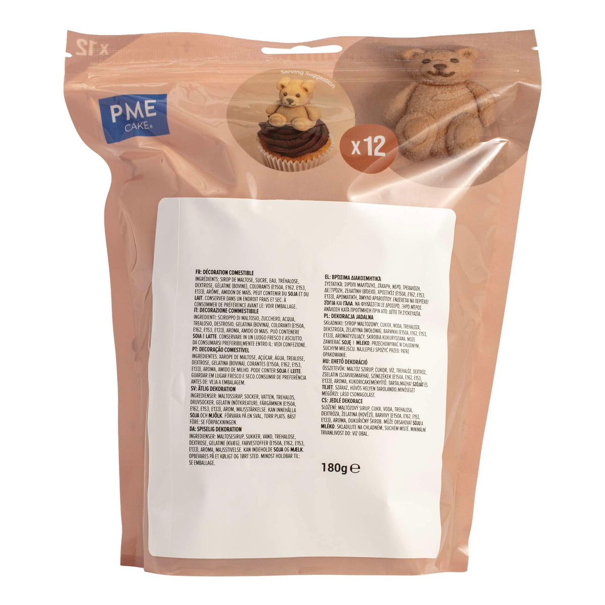 Teddy Bear Marshmallow Treats Pk/12 (180g / 6.34oz)