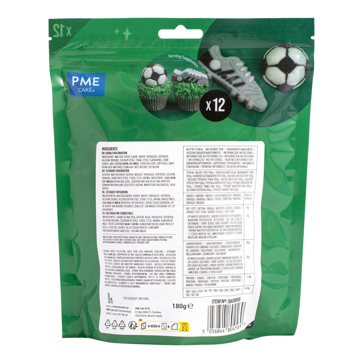 Football Mania Marshmallow Treats Pk/12 (180g / 6.34oz)