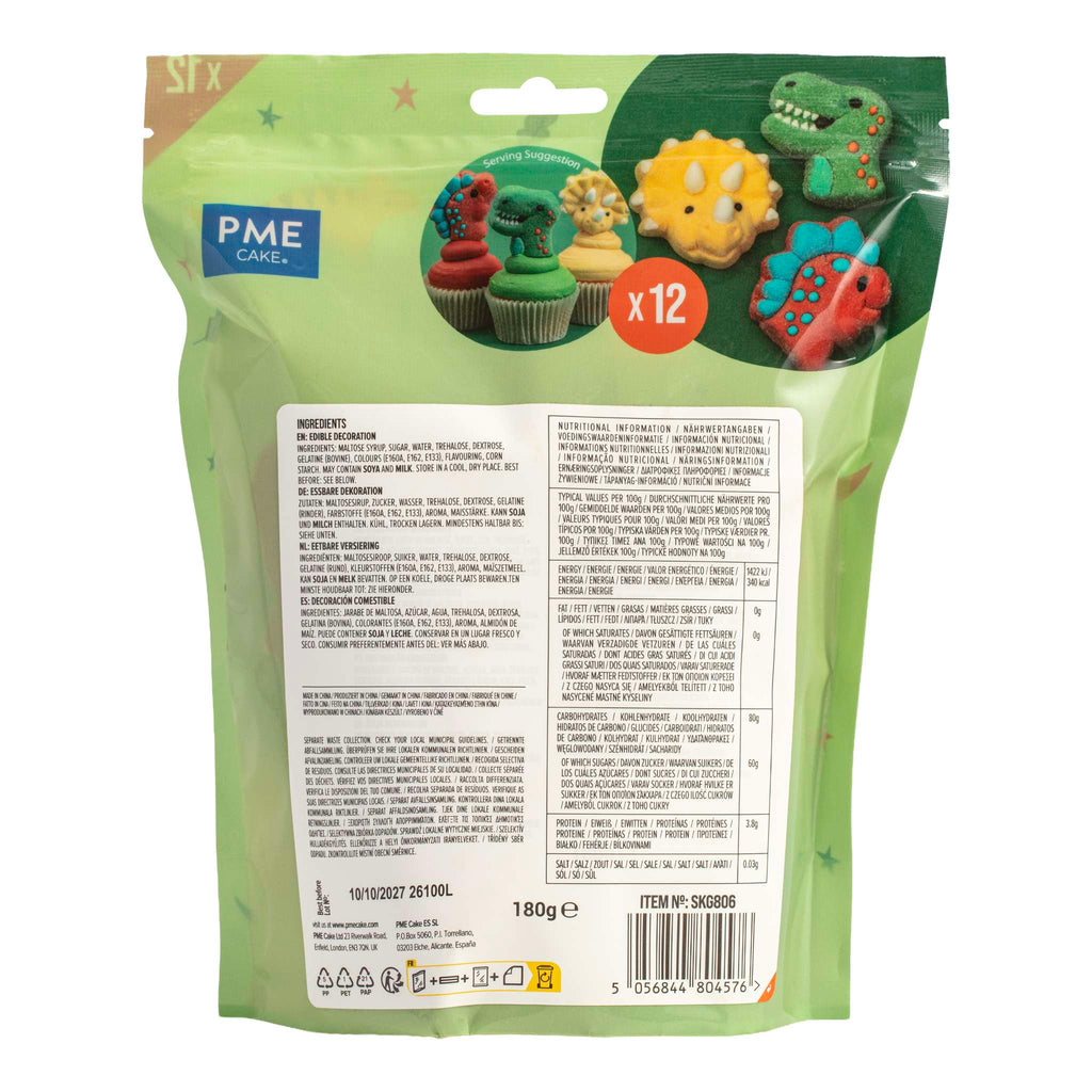Mallows - Marshmallow Treats - Dinosaures Rugissants, Pack de 12