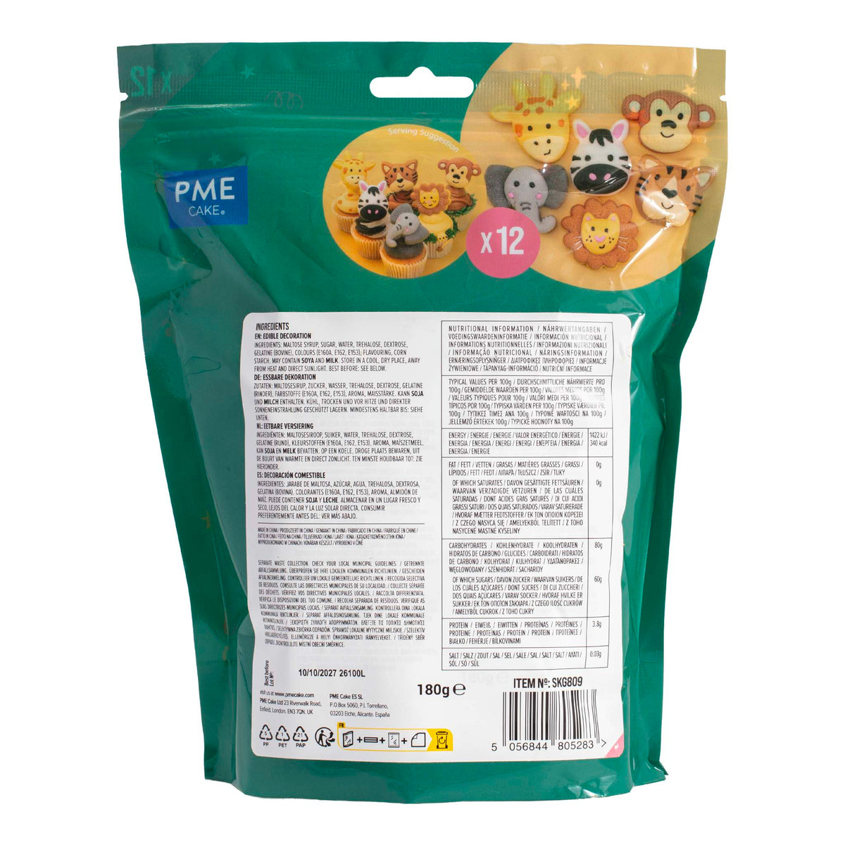 Mallows - Marshmallow Treats - Animaux de Fête, Pack de 12