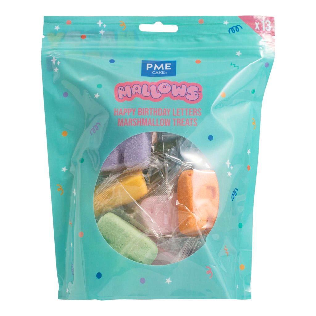 Mallows - Marshmallow Treats - Verjaardagsletters, 13-pack