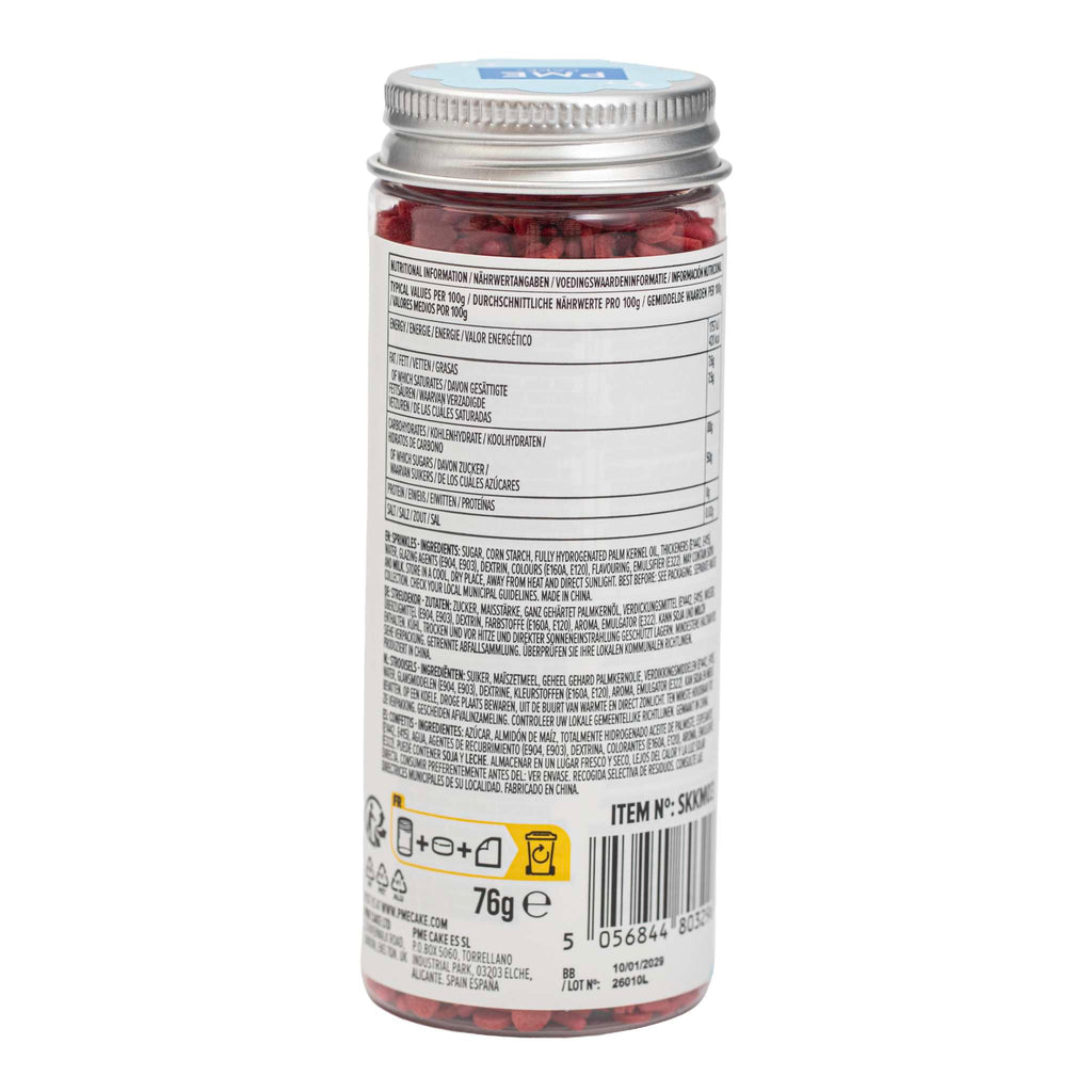 Mélange de sprinkles pour gâteau - Rouge (76g / 2,68oz)