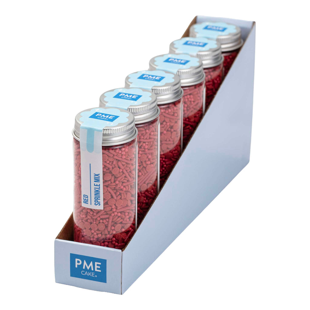 Mélange de sprinkles pour gâteau - Rouge (76g / 2,68oz)