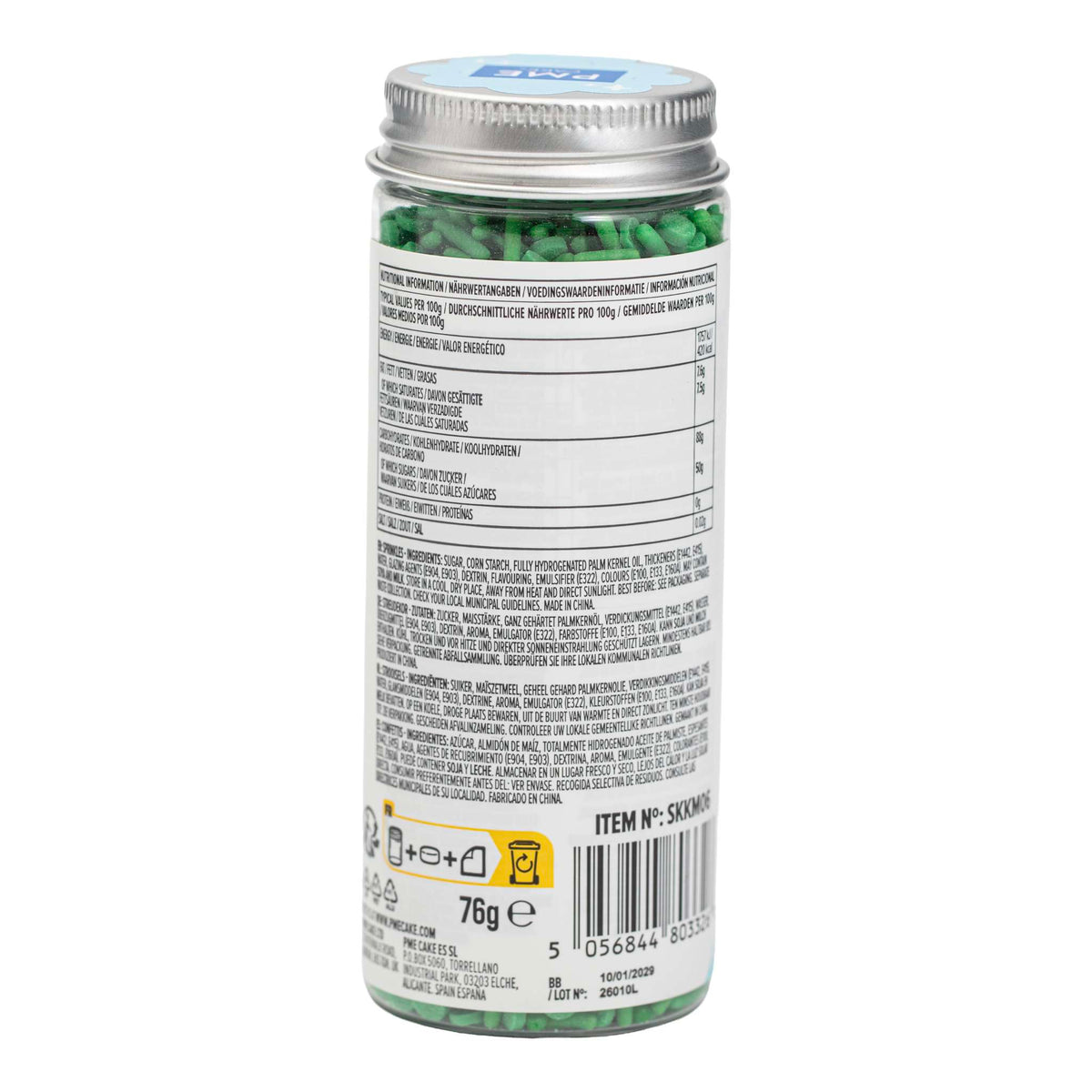 Mezcla de Sprinkles para Pasteles - Verde (76g / 2,68oz)