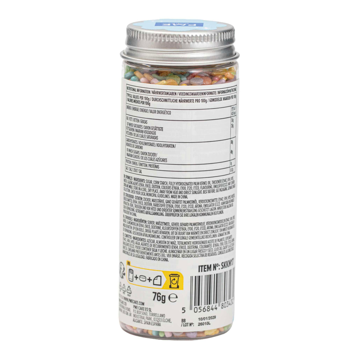 Pastel Rainbow Sprinkle Mix (76g)
