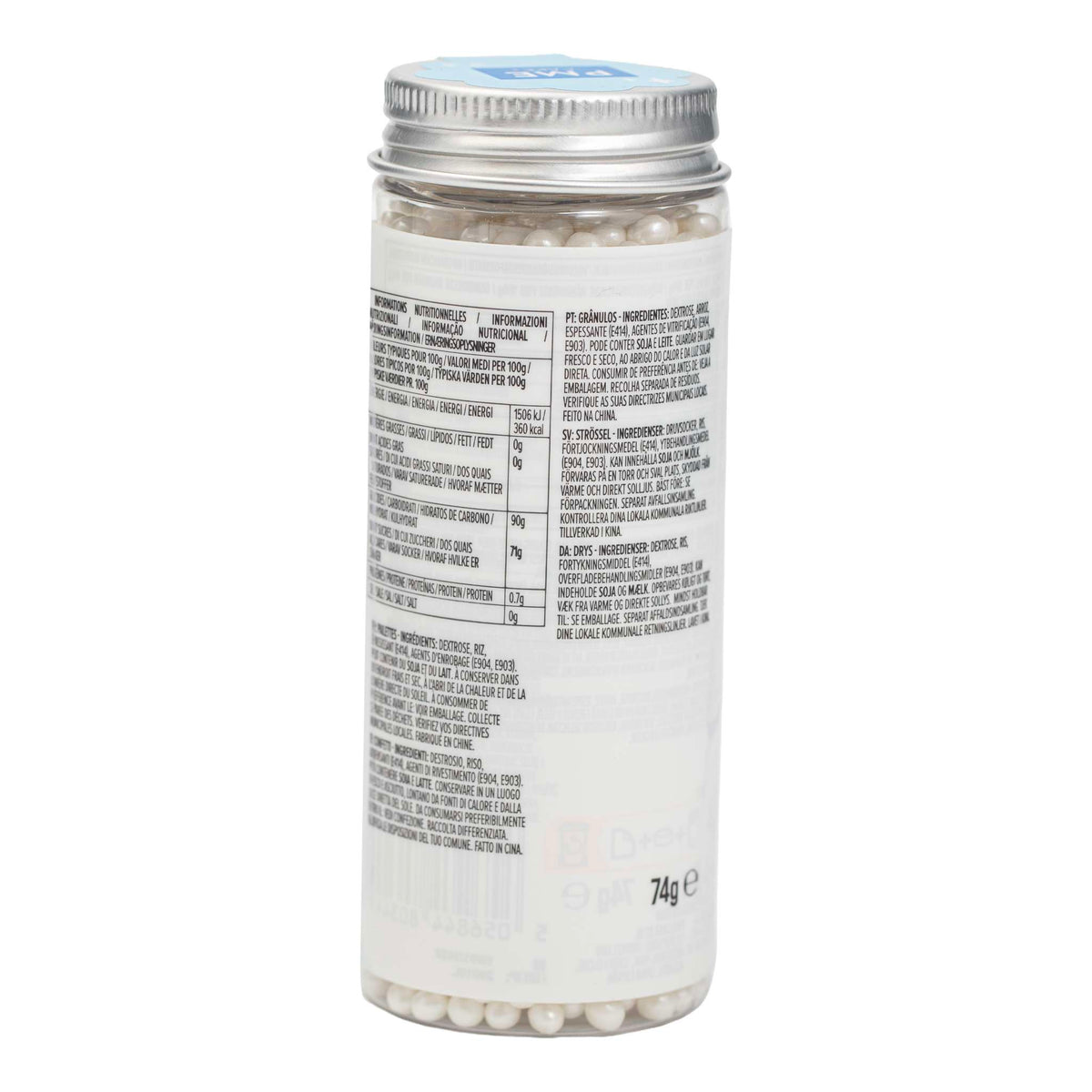 Parelstrooisels - Wit 4mm (74g / 2,61oz)