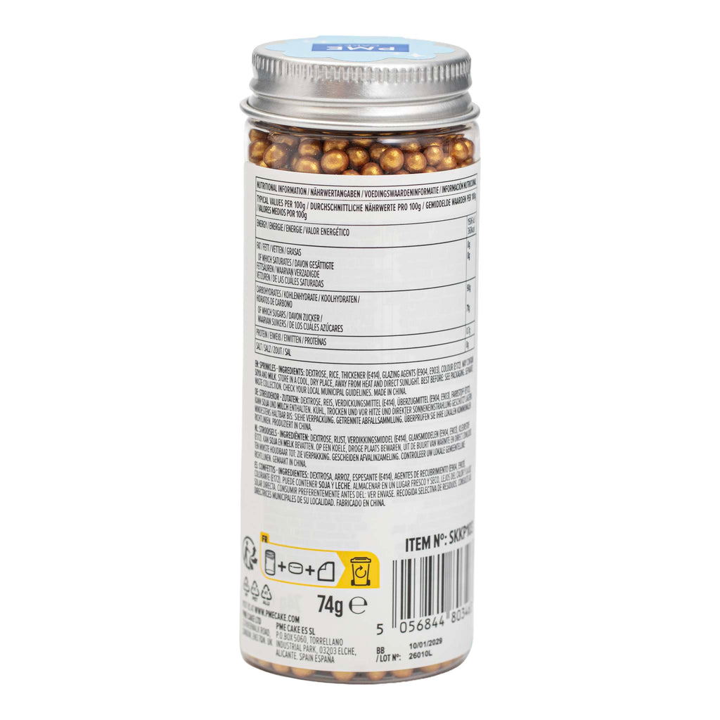 Parelstrooisels - Goud 4mm (74g / 2,61oz)