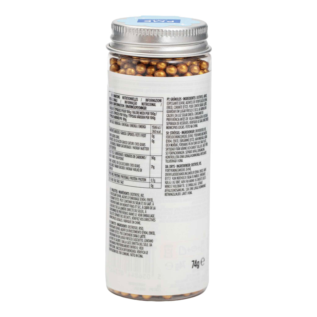 Parelstrooisels - Goud 4mm (74g / 2,61oz)