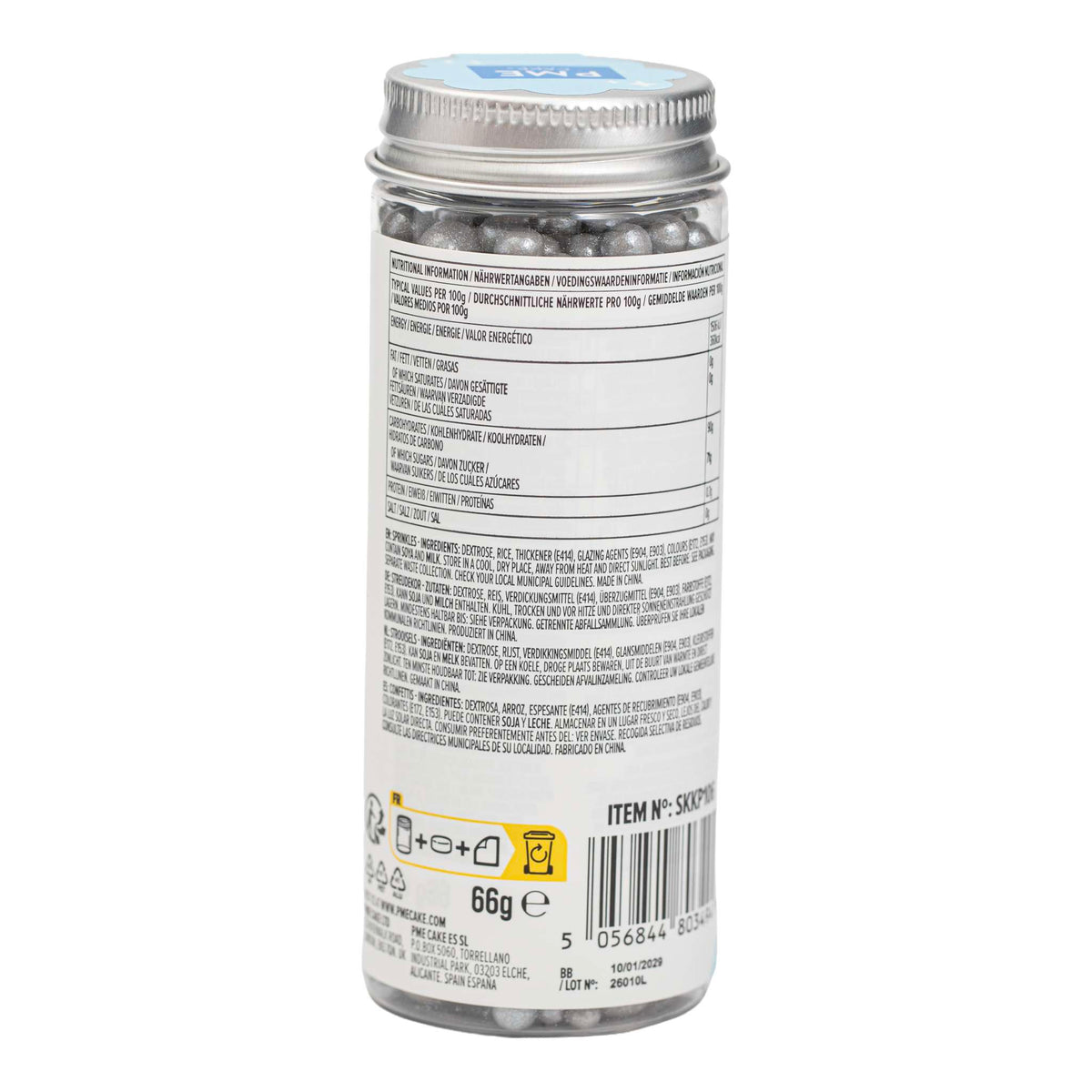 Silver Pearl Sprinkles (66g)