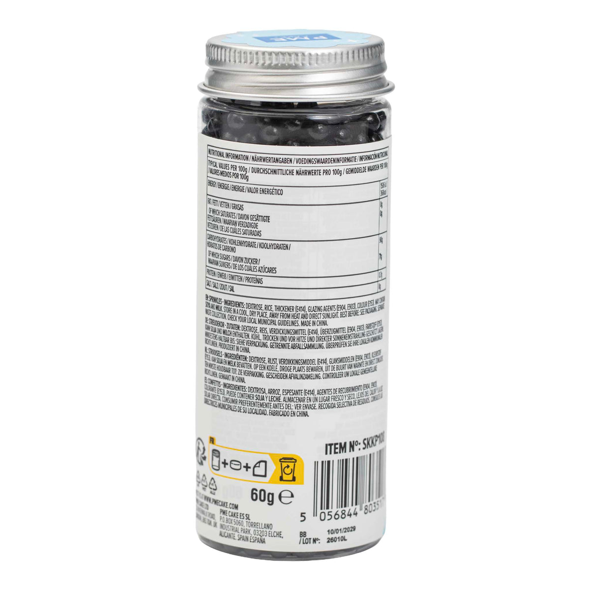 Black Pearl Sprinkles 6mm (60g)