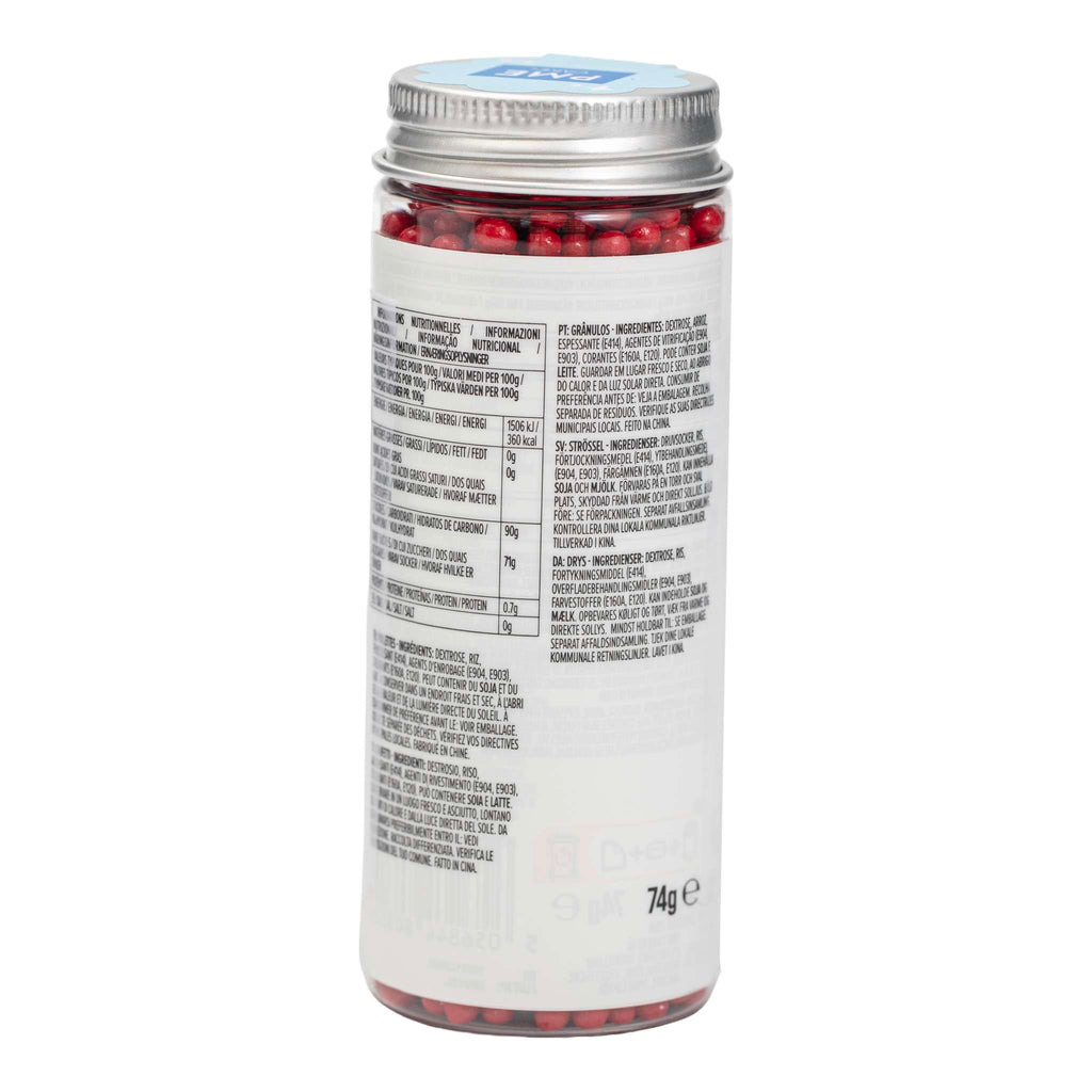 Sprinkles de Perlas - Rojo 4mm (74g / 2,61oz)