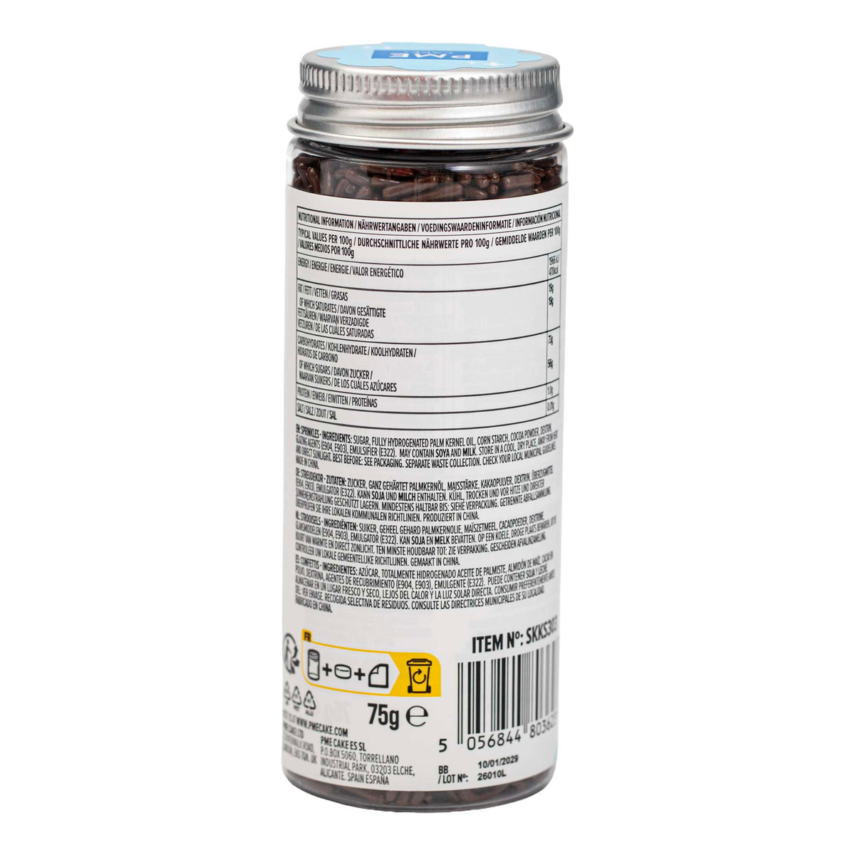 Fils de sprinkles - Marron chocolat (75g / 2,64oz)