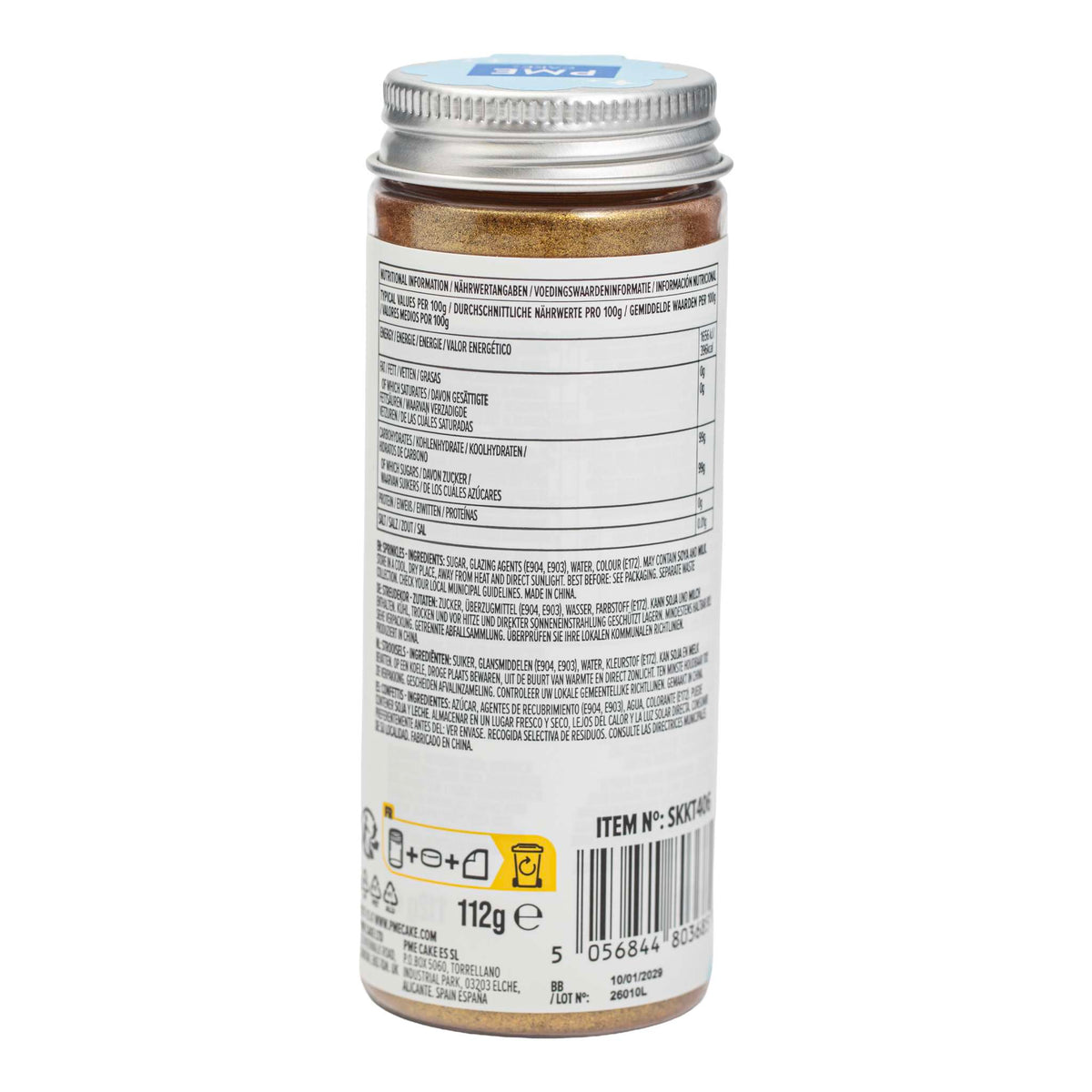 Sucre décoratif - Or (112g / 3,95oz)