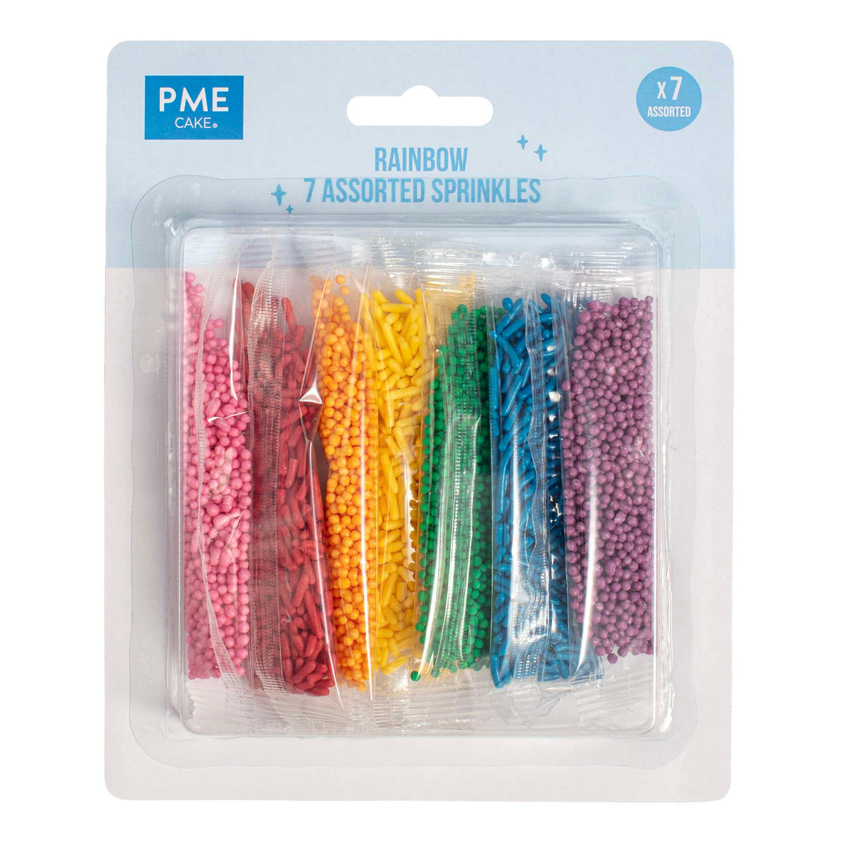 Rainbow Assorted Sprinkles Pk/7 (48g / 1.69oz)