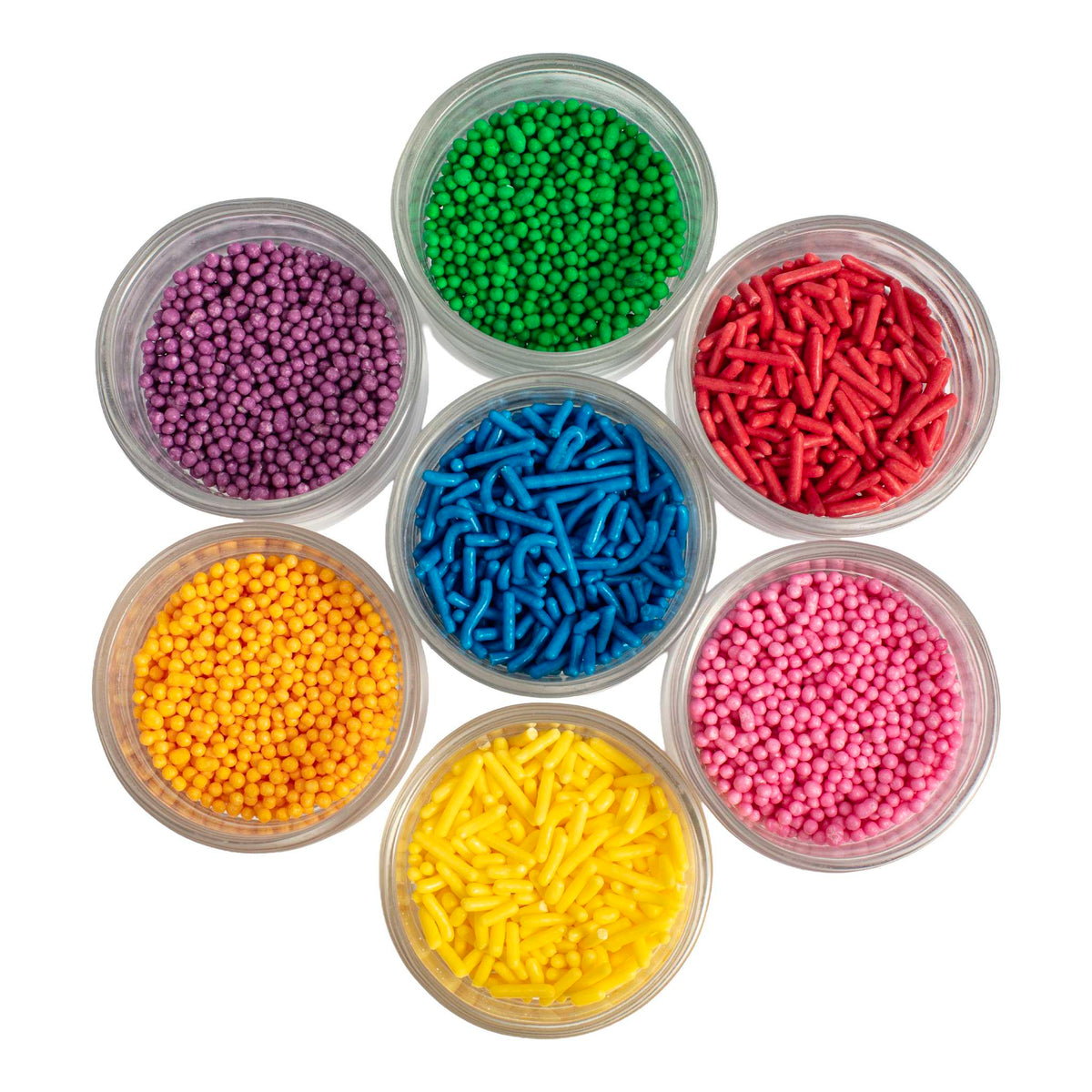 Rainbow Assorted Sprinkles Pk/7 (48g / 1.69oz)