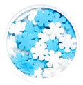 Decoraciones - Copos de Nieve Azules y Blancos (60g / 2,11oz)