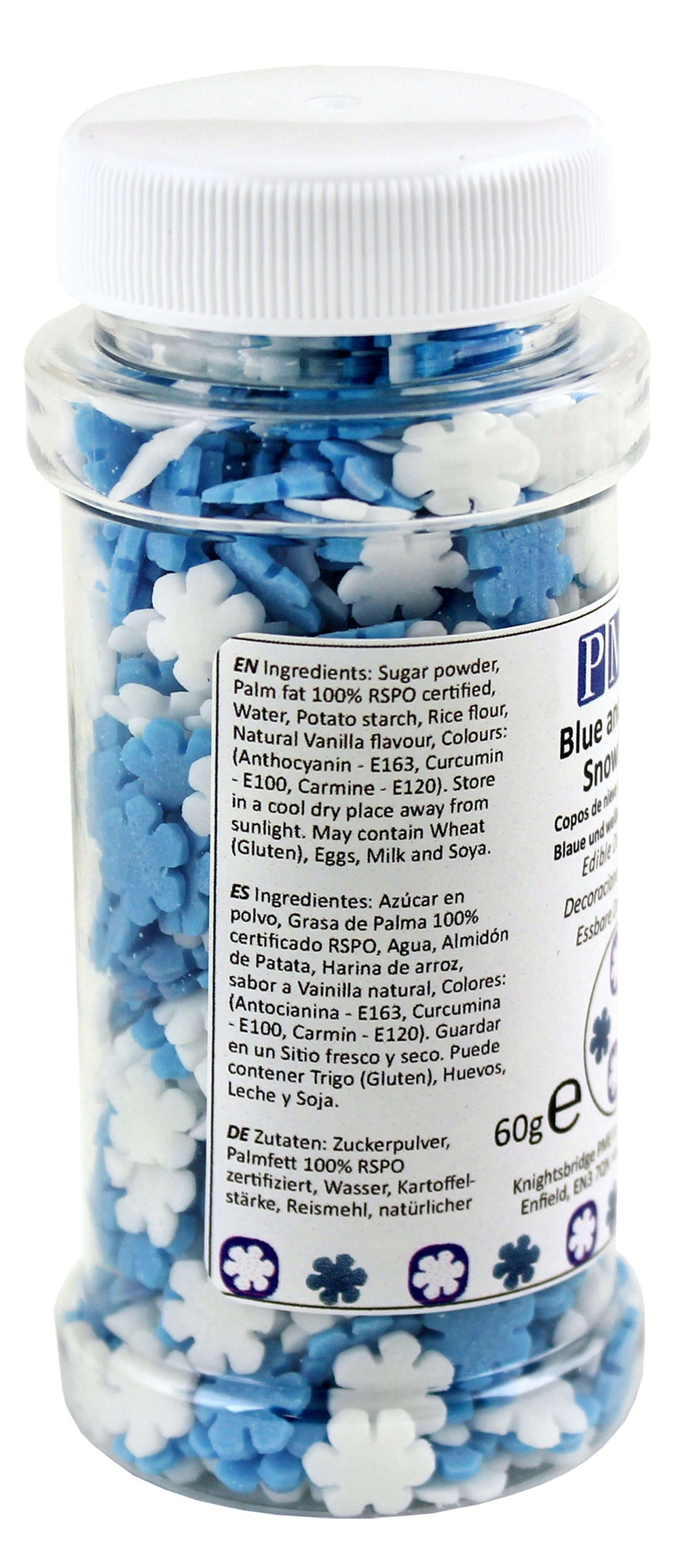 Decoraciones - Copos de Nieve Azules y Blancos (60g / 2,11oz)