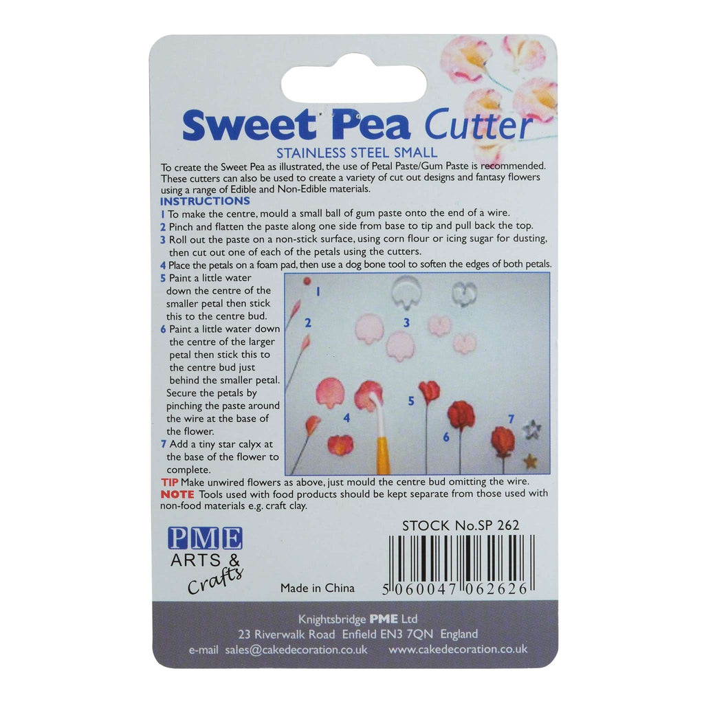 Small Sweet Pea Fondant Cutters Set Of 3