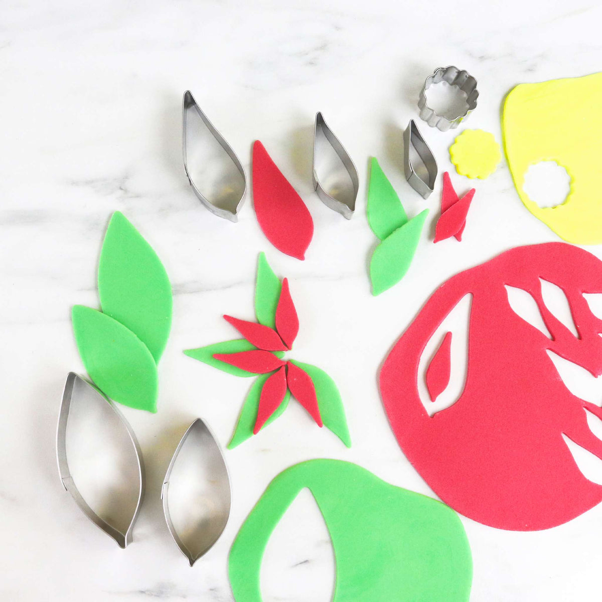 RVS Kerstster Uitstekers, Kerstmis, Set van 6