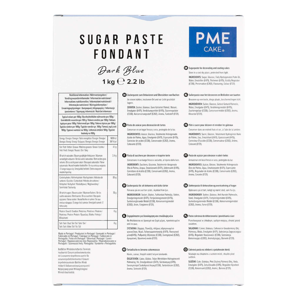 Zuckerpaste Fondant - Dunkelblau (1kg)