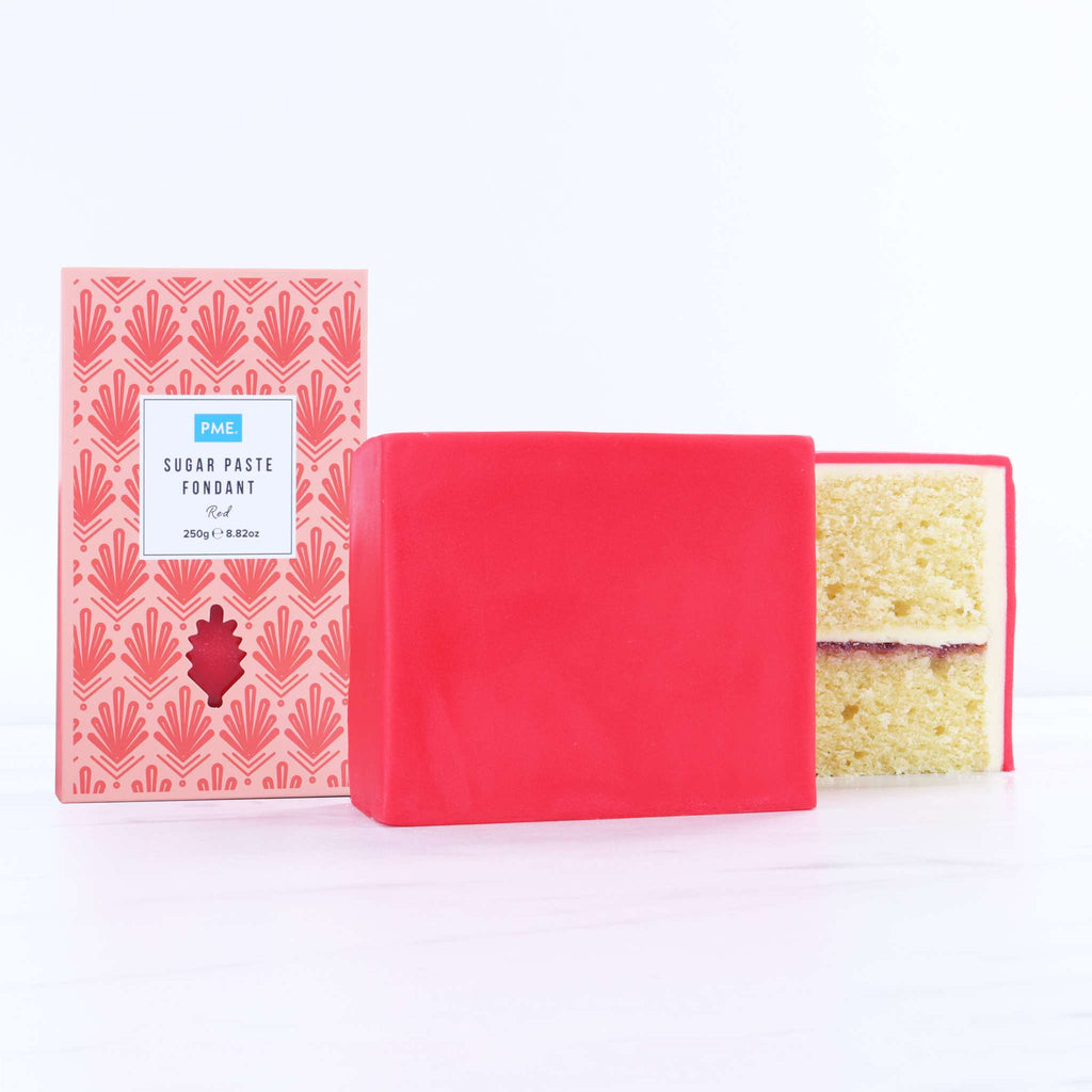 PME Red Sugar Paste Fondant (250g / 8.82oz)