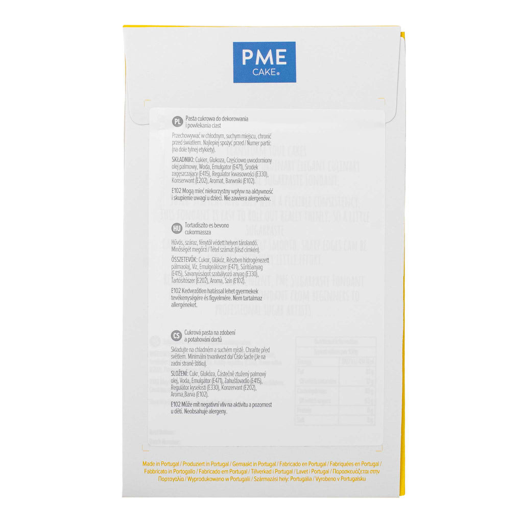 Pâte à Sucre Fondant - Jaune (250g)